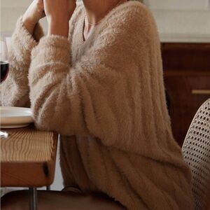 OAK + FORT Soft Brown V-Neck Sweater